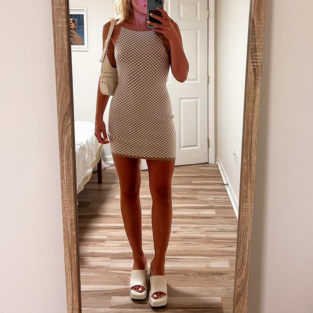 Abercrombie & Fitch Brown Sheath Mini Dress
